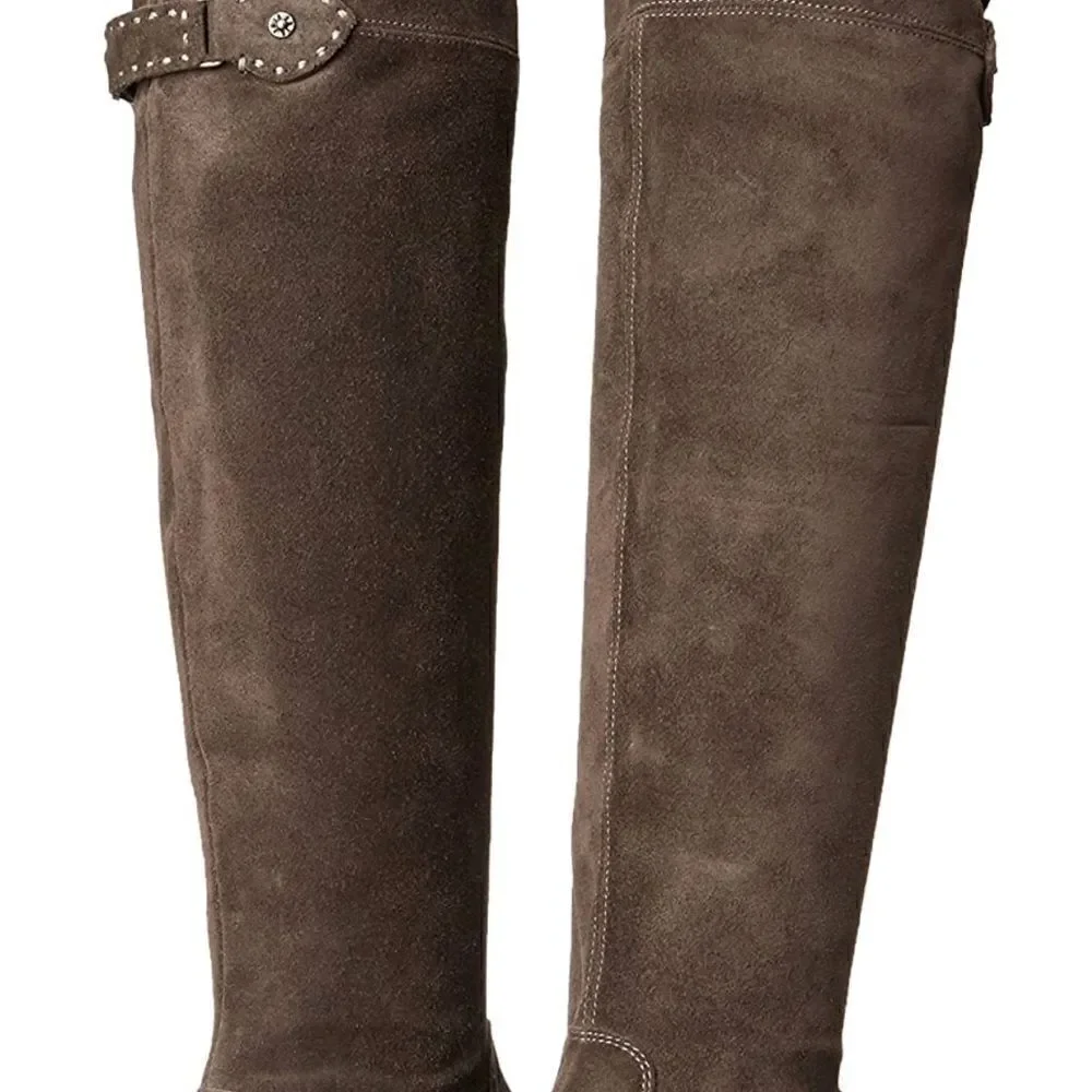 FRYE Women's Shirley Over-The-Knee Engineer Boot Size 5.5 NEW Smoke Color